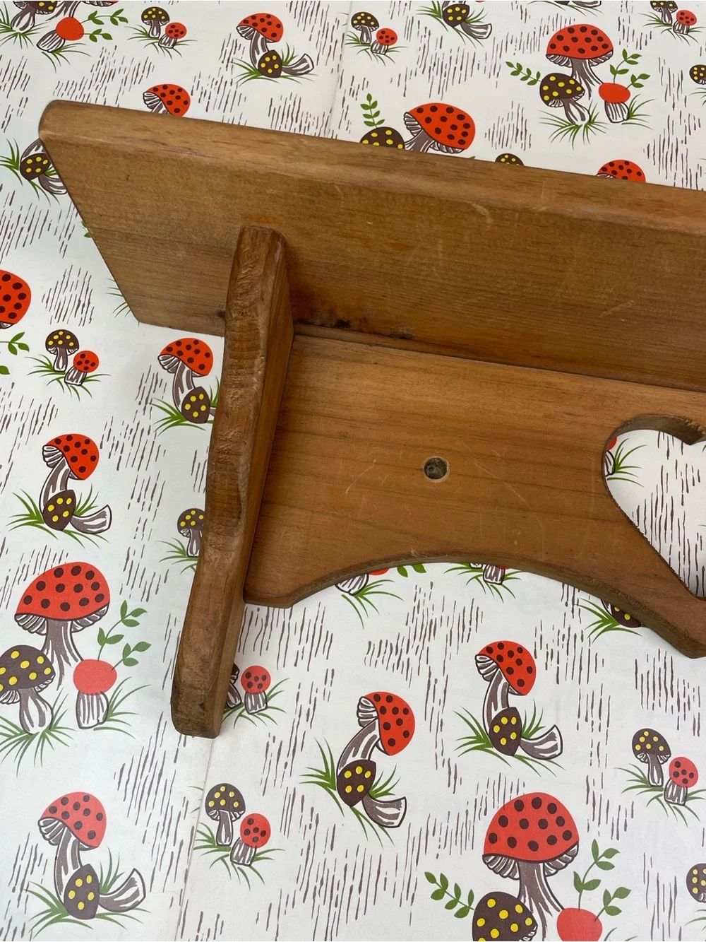 Vintage Wooden Heart Shelf Display Wood Trinket Shelf